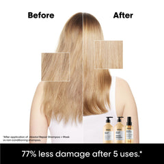 L'Oréal Professionnel close-up label highlighting quinoa and protein