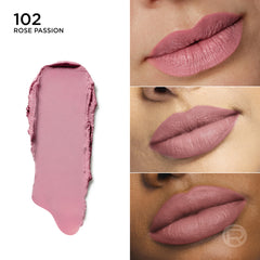 L'Oreal Paris open twist rod of Rose Passion displaying creamy balm tip and ease
