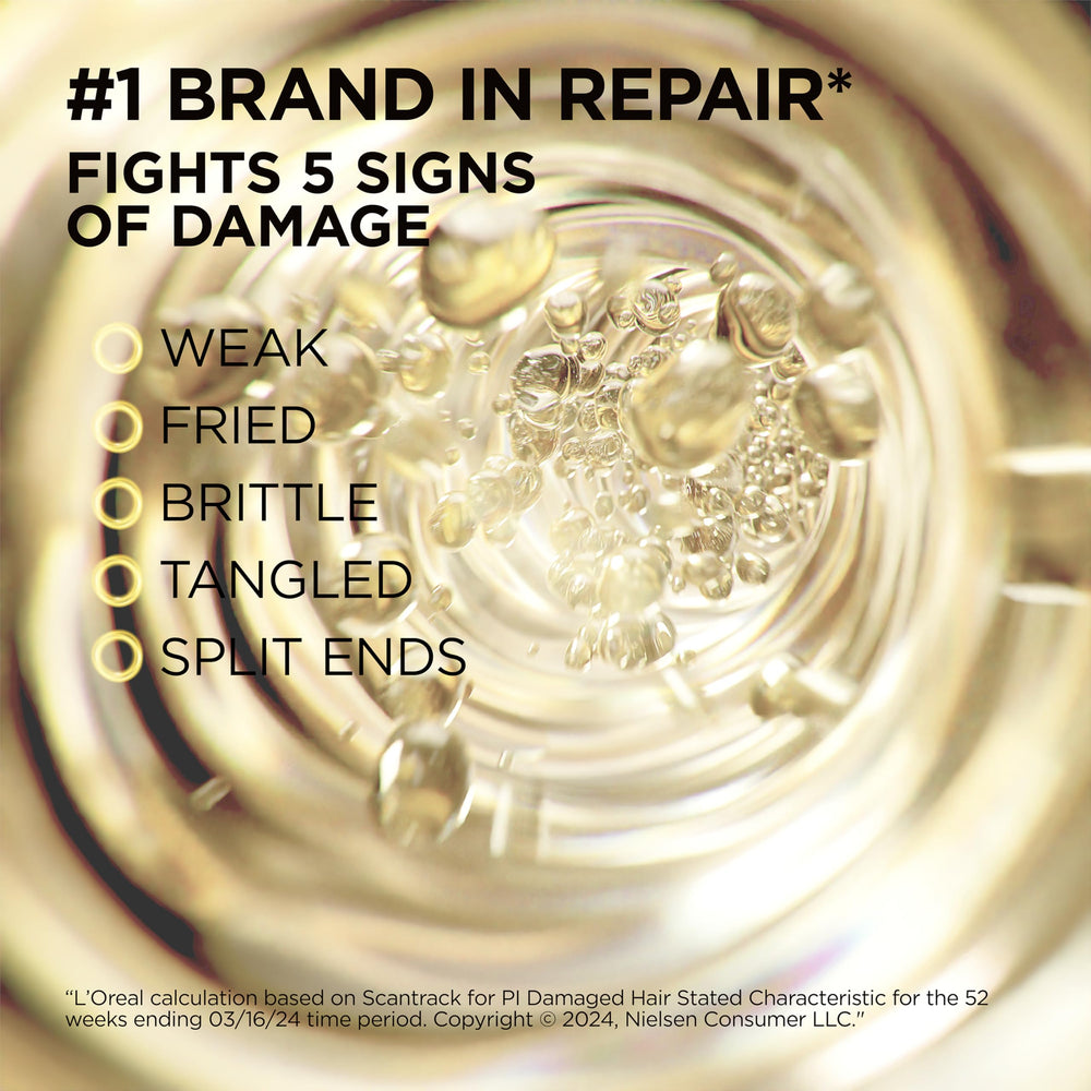 L'Oreal Paris applying leave-in to damp hair for detangling and moisture