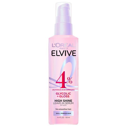 L'Oreal Paris front packaging showing bottle and branding, highlights professional shine