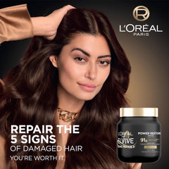 L'Oreal Paris treatment applied as a rinse-out mask delivering deep conditioning