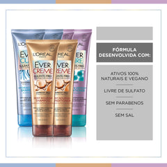 L'Oreal Paris EverPure bottle near shower products illustrating easy in-shower conditioning
