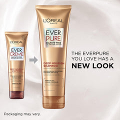 L'Oréal Paris EverPure pump close-up with apricot oil emphasizing nourishment