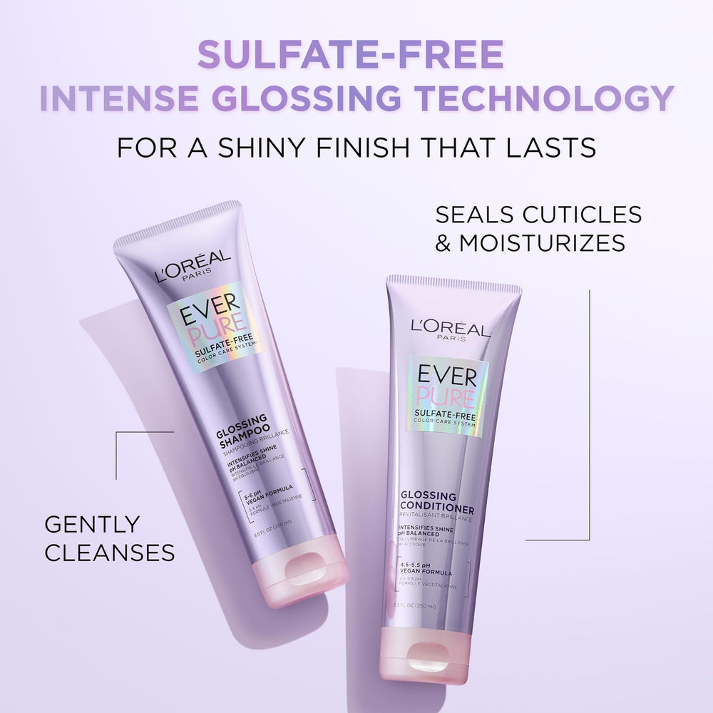 L'Oreal Paris EverPure creamy conditioner texture demonstrating smooth spreadability