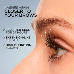 L'Oreal Extensionist texture swipe on skin showing fiber-rich formula for visible length benefit