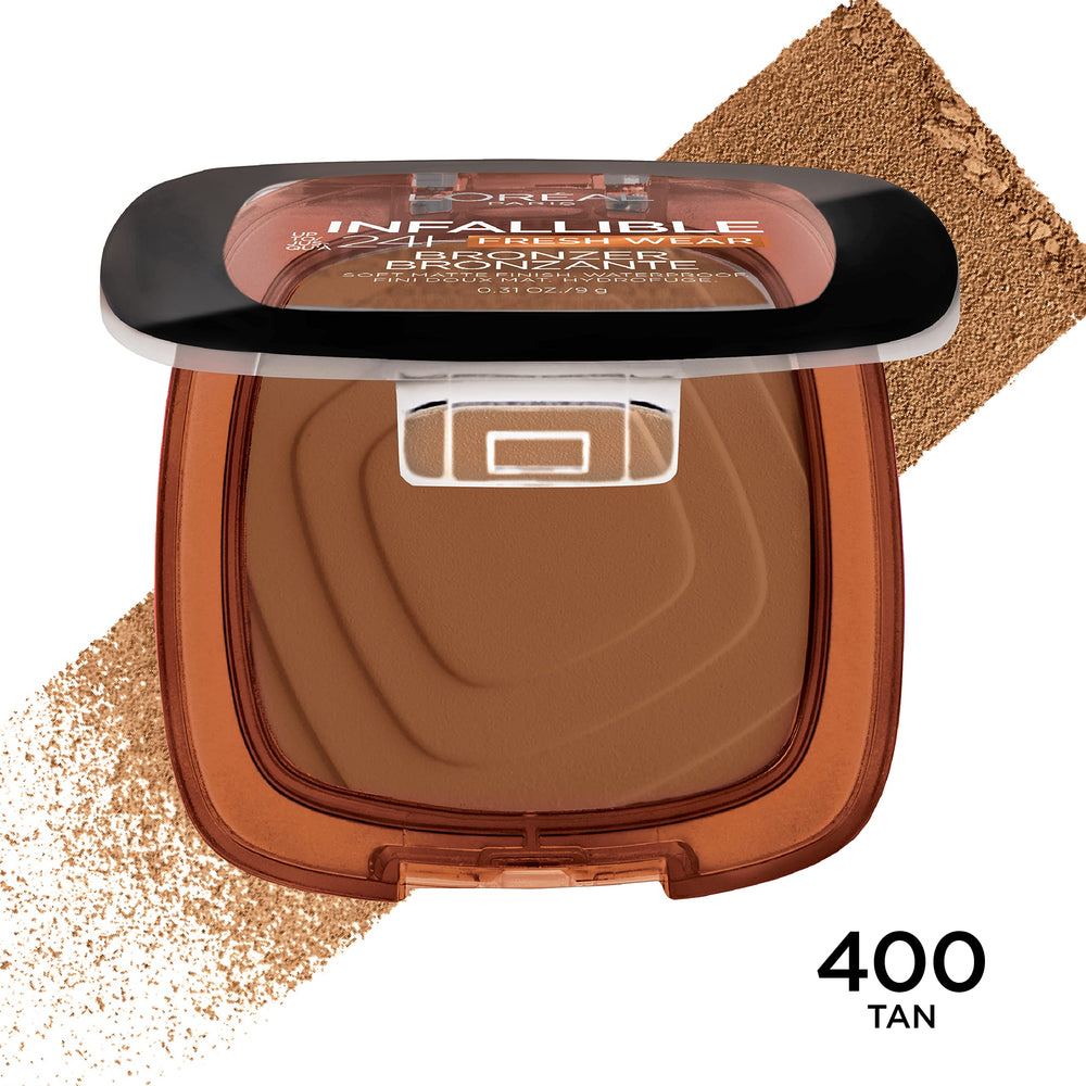 L'Oreal Paris bronzer swatch on arm shows buildable natural warmth