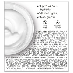 L'Oréal Paris moisturizer being applied to face and neck to show easy absorption
