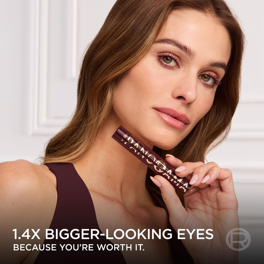 L'Oreal Paris mascara swatch texture on white showing smooth, buildable color