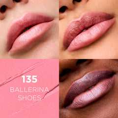 L'Oreal Paris open lipstick tube revealing creamy bullet and smooth glide benefit
