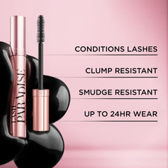 L'Oreal Paris before and after lashes demonstrating fuller length and natural finish benefit