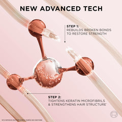 L'Oreal Paris shampoo bottle placed beside conditioner showing system compatibility