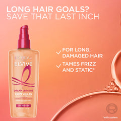L'Oreal Paris bottle pictured with Dream Lengths shampoo and conditioner
