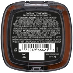 L'Oreal Paris bronzer on model in natural light offering a sun-kissed, matte finish