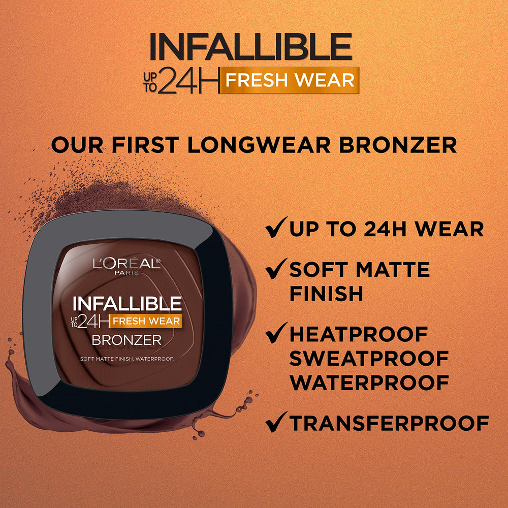 L'Oreal Paris powder texture close-up highlighting smooth blendable finish