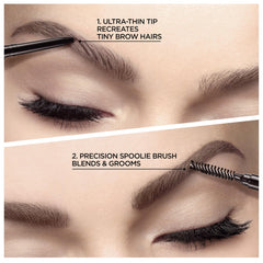 L'Oreal Paris close-up of ultra-fine 0.5mm tip for hair-like brow strokes