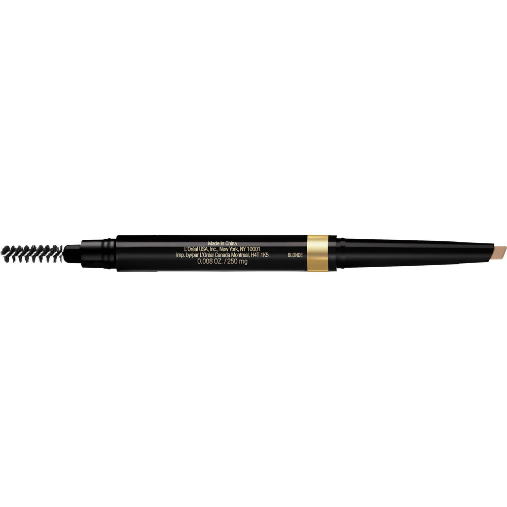 L'Oreal Paris triangular tip close-up highlighting precision edges for defined brows