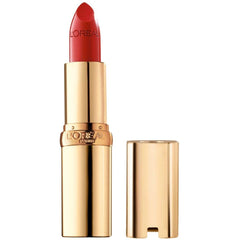 L'Oreal Paris Colour Riche Maison Marais lipstick tube open showing creamy bullet and brand