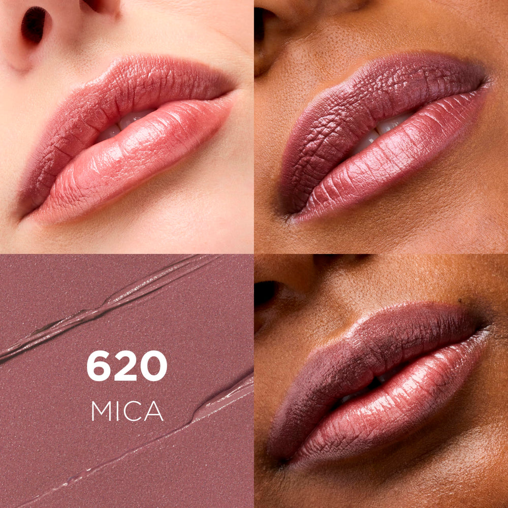 L'Oreal Paris Colour Riche Mica lipstick bullet angled close-up highlighting creamy tip