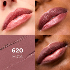 L'Oreal Paris Colour Riche Mica lipstick bullet angled close-up highlighting creamy tip