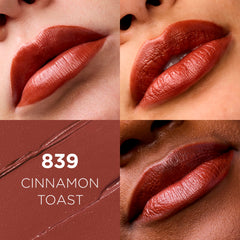 L'Oreal Paris lipstick bullet close-up highlighting creamy texture and smooth application