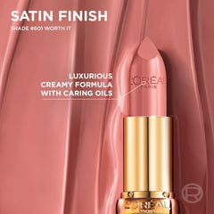 L'Oreal Paris swatch showing texture and sheen to illustrate true colour payoff