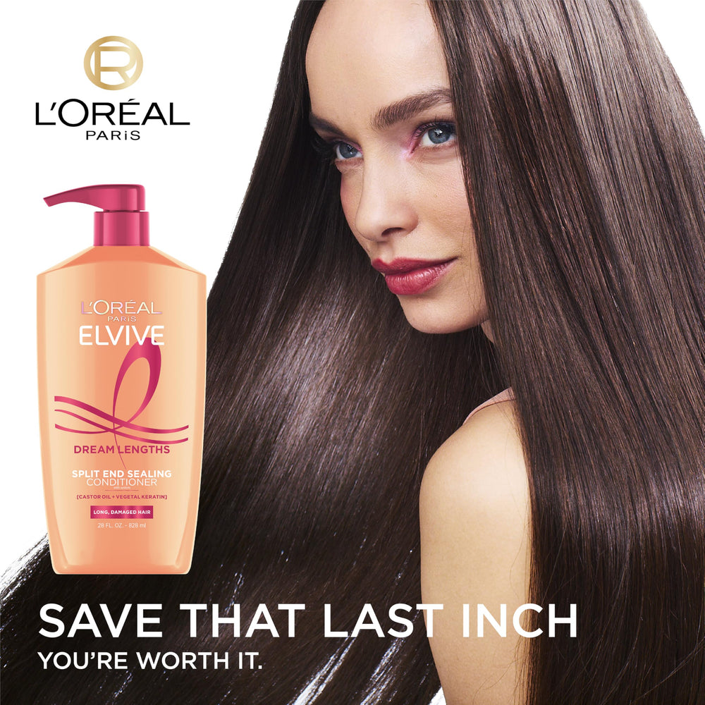 L'Oreal Paris creamy conditioner texture close-up for easy detangling