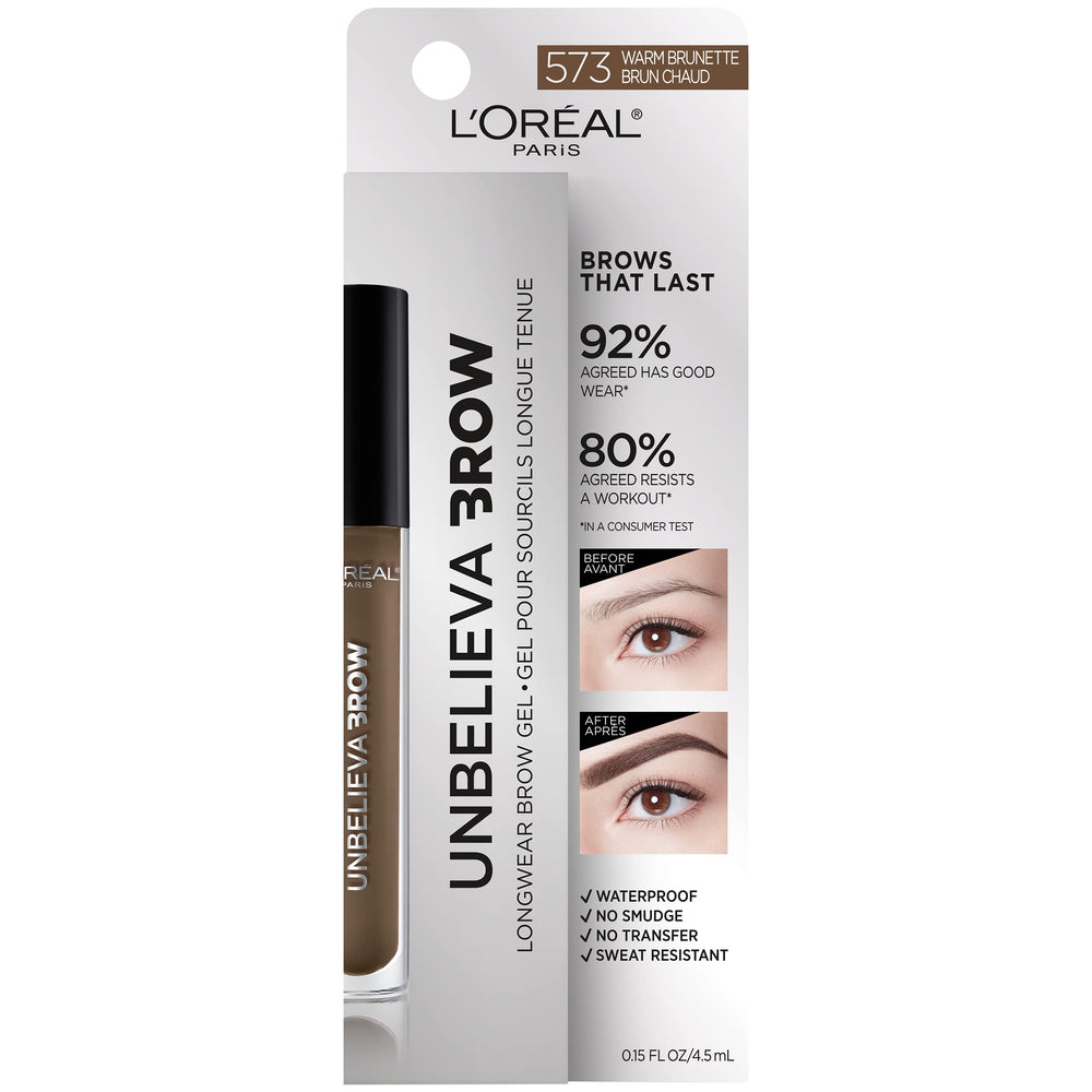 L'Oreal Paris dual-ended angled brush and spoolie detail for precise shaping benefit control