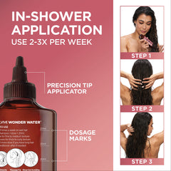 L'Oreal Paris before and after hair lengths showing smoother, shinier visible results