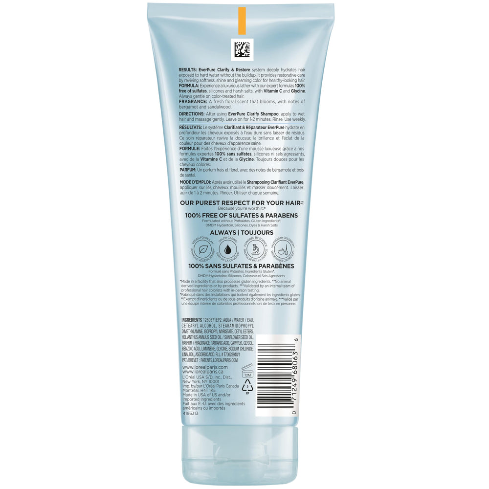 L'Oreal Paris lifestyle on bathroom shelf conveying salon-quality routine