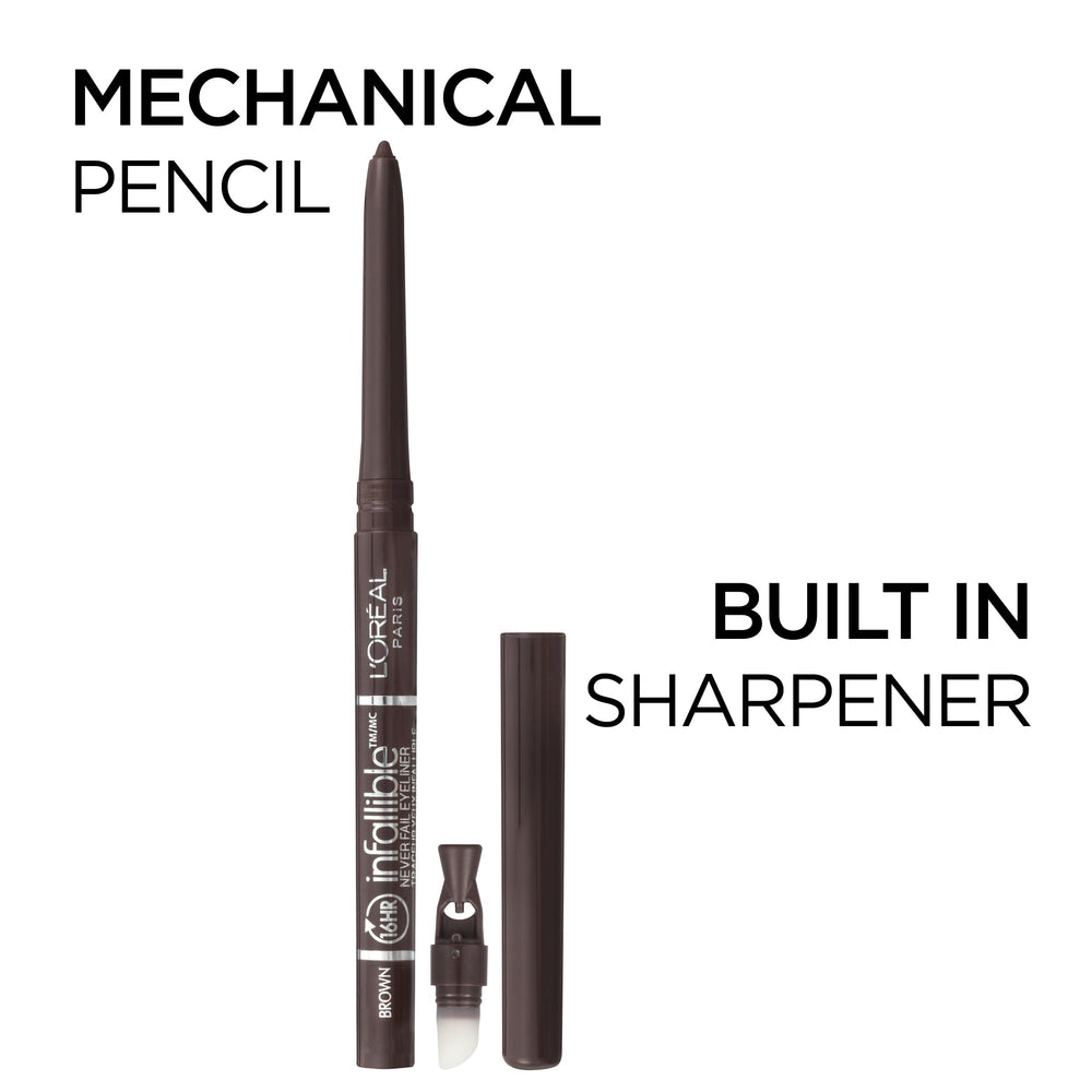 L'Oreal Paris pencil tip close-up revealing creamy glide advantage