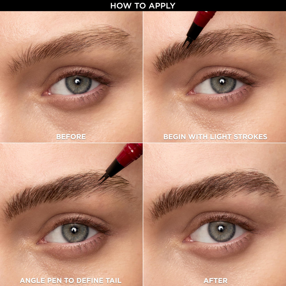 L'Oreal Paris pen held in hand to show compact travel-friendly scale