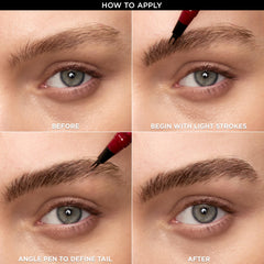 L'Oreal Paris pen held in hand to show compact travel-friendly scale