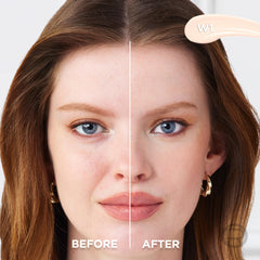 L'Oreal Paris flat-tip applicator close-up for precise under-eye application benefit