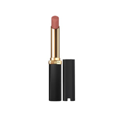 L'Oreal Paris front packaging showing shade Le Nude Rebellious and slim tube for easy carry