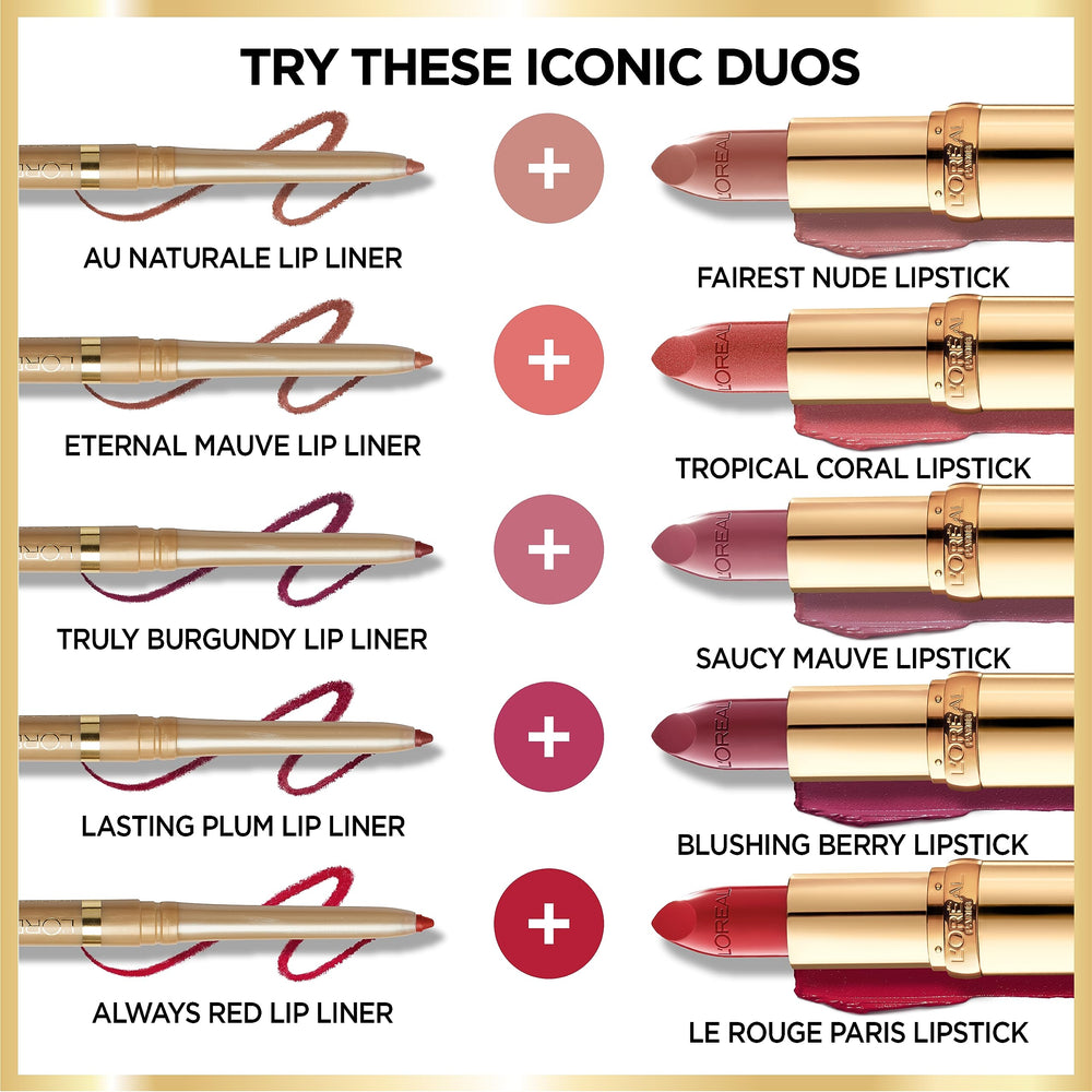 L'Oreal Paris Ginger Spice applied on lips demonstrating warm neutral finish