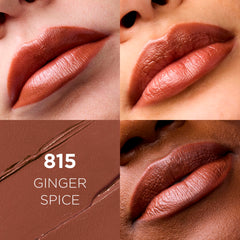 L'Oreal Paris open lipstick bullet revealing creamy satin texture and hydration