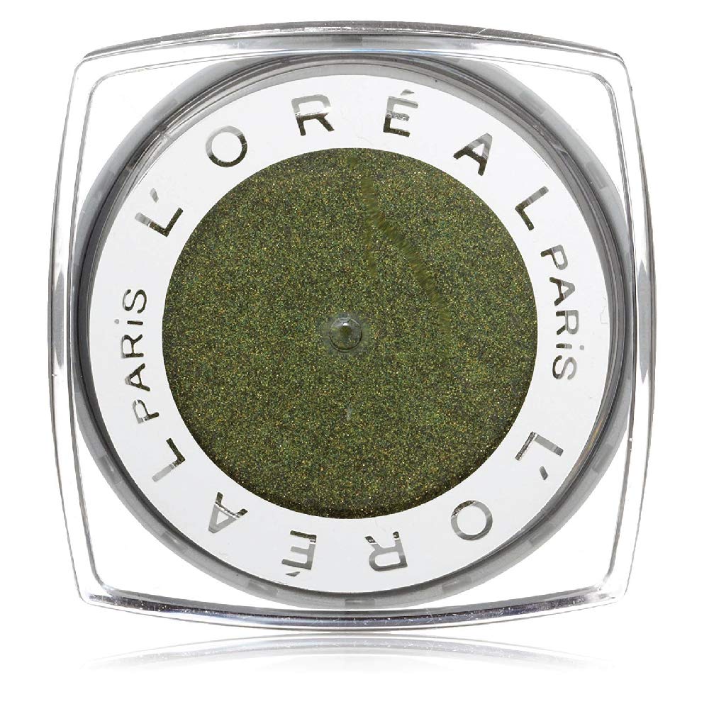 L'Oreal Paris Golden Emerald front pan showing jewel green finish and intense pigment