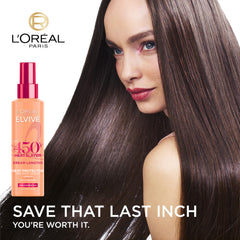 L'Oreal Paris Heat Slayer mist texture demonstrating lightweight finish