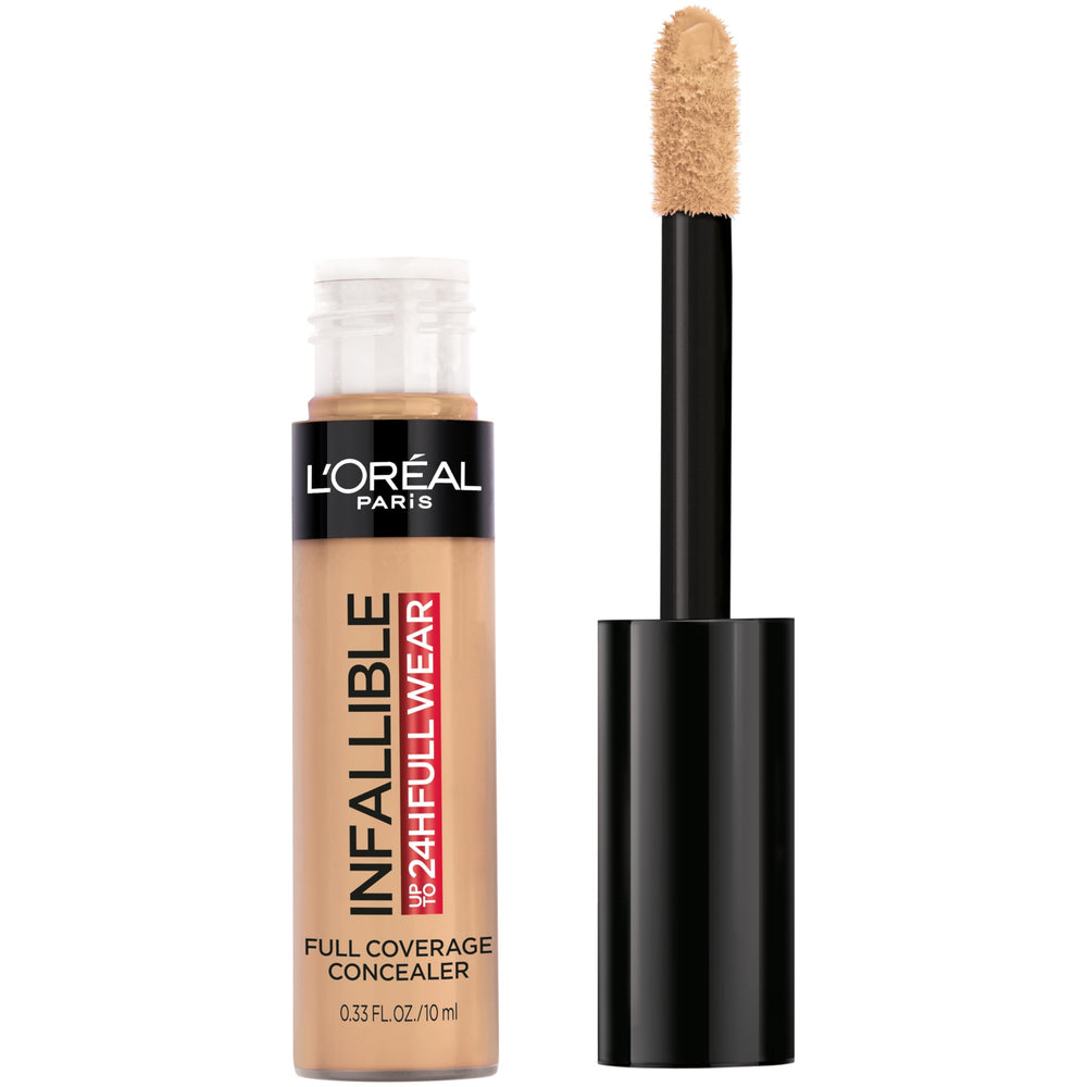 L'Oreal Paris front packaging and label showing shade Amber and product benefit