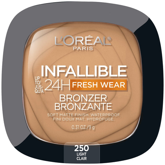 L'Oreal Paris bronzer front packaging showing compact and shade name for easy selection