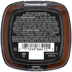 L'Oreal Paris bronzer tucked in makeup bag highlighting longwear convenience