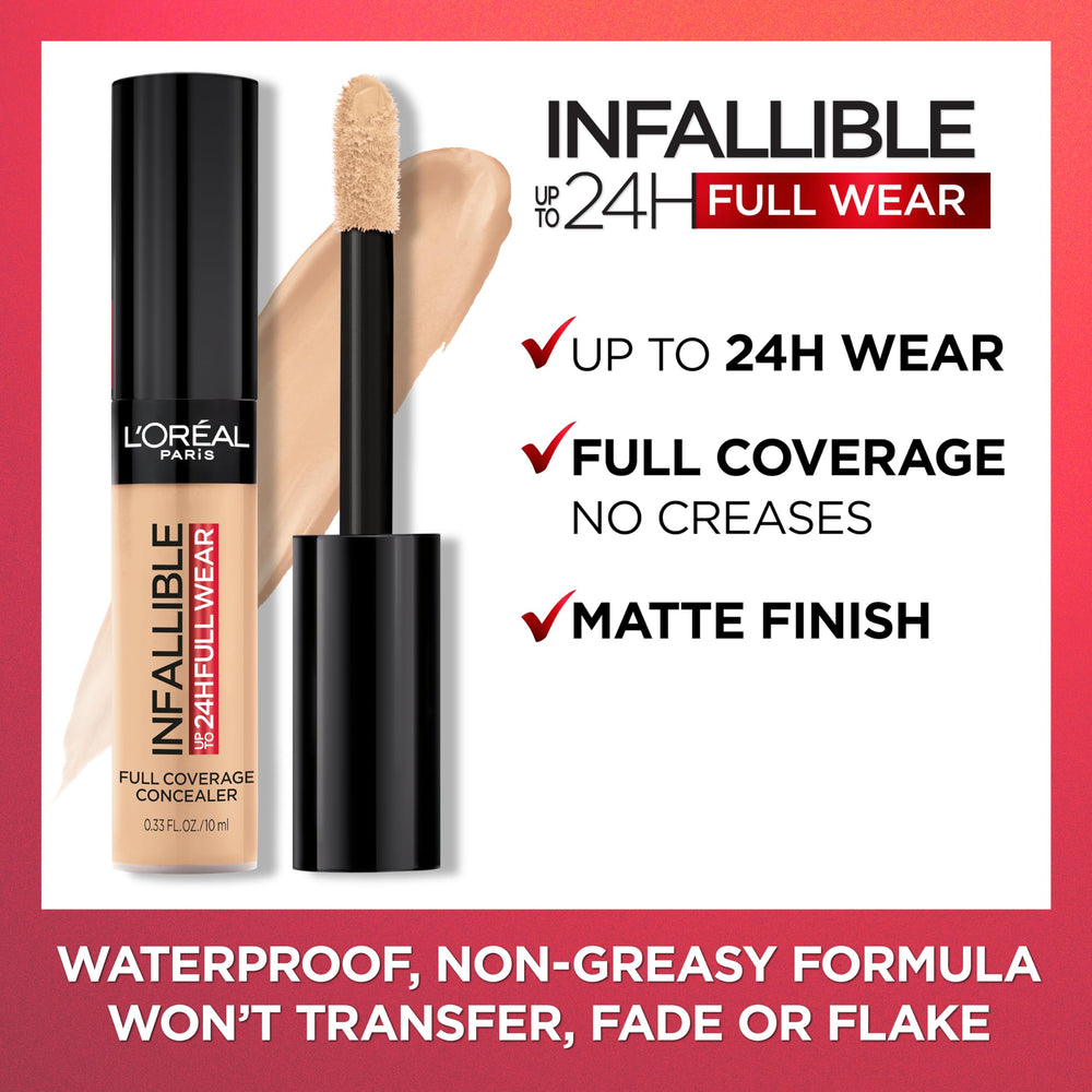 L'Oreal Paris concealer inside makeup bag showing on-the-go durability