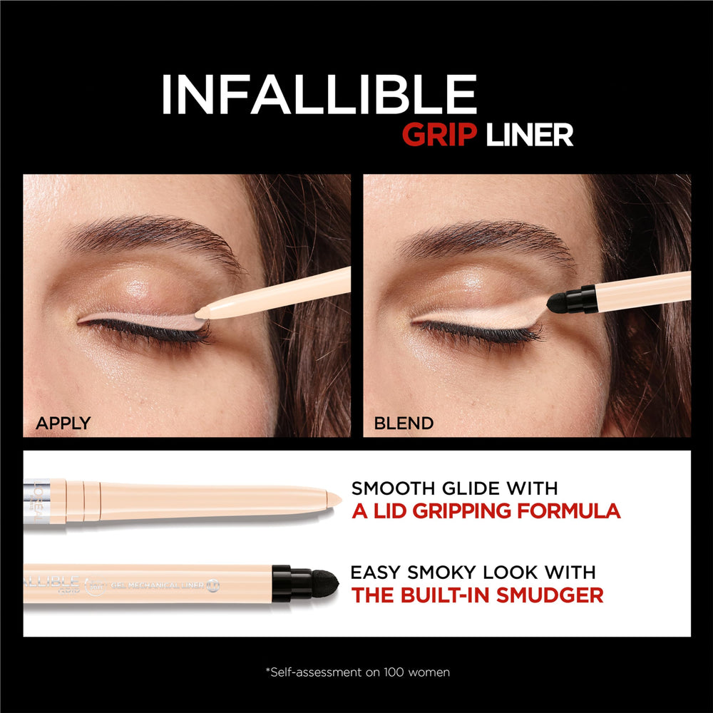 L'Oreal Paris swatch on skin showing Bright Nude payoff and longwear color clarity
