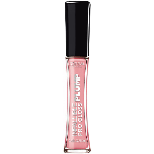 L'Oreal Paris tube front view shows sleek gloss packaging and portable size benefit