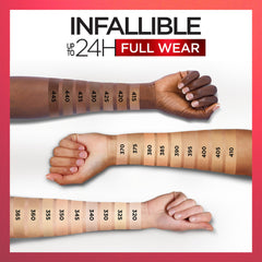 L'Oreal Paris multiple swatches on arm showing shade Amber match options
