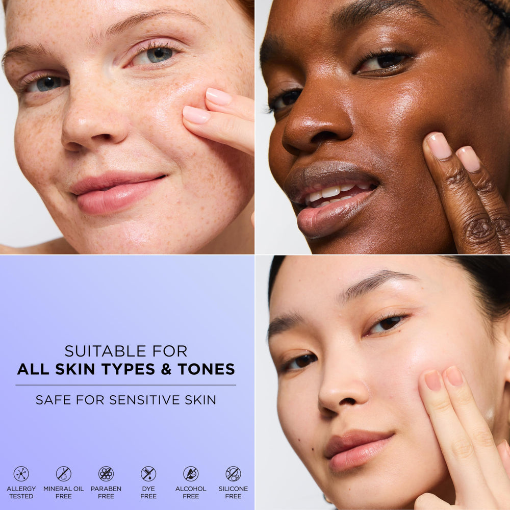 L'Oreal Paris ingredient display highlighting collagen glycerin and squalane benefits