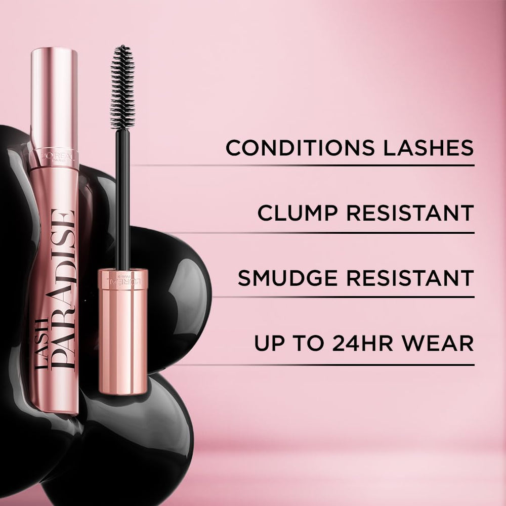 L'Oreal Paris application on model framing lashes for visible volume and length