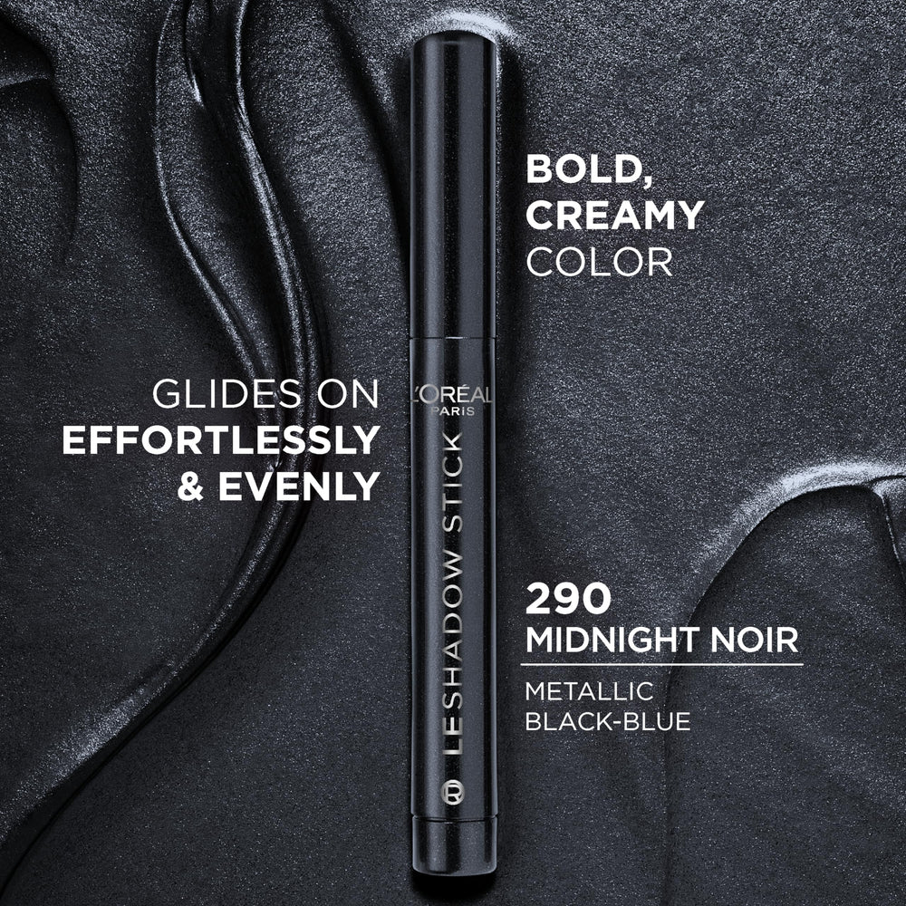 L'Oreal Paris Le Shadow Stick cap removed showing creamy tip for easy application