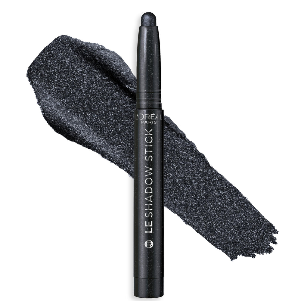 L'Oreal Paris Le Shadow Stick front view showing midnight noir rich color benefit