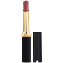 L'Oreal Paris Le Wood Nonchalant front view showing sleek packaging and matte shade benefit